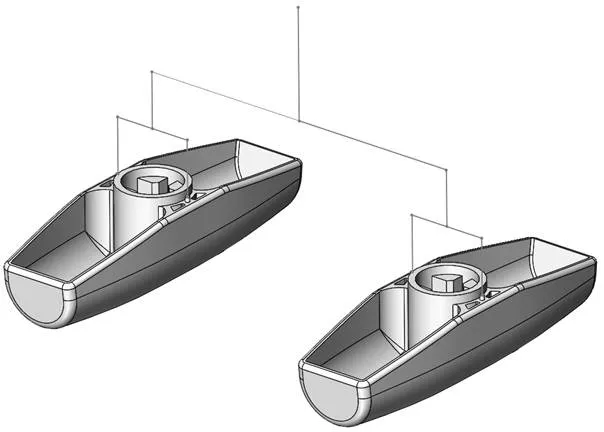 SOLIDWORKS Plastics Symmetric Runner original multi-cavity mold model